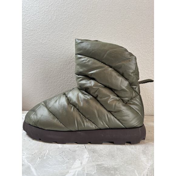 Piumestudio Luna‎ Green Pillow Boot Womens 40 Evereve Ankle Bootie Vegan New - Picture 3 of 6